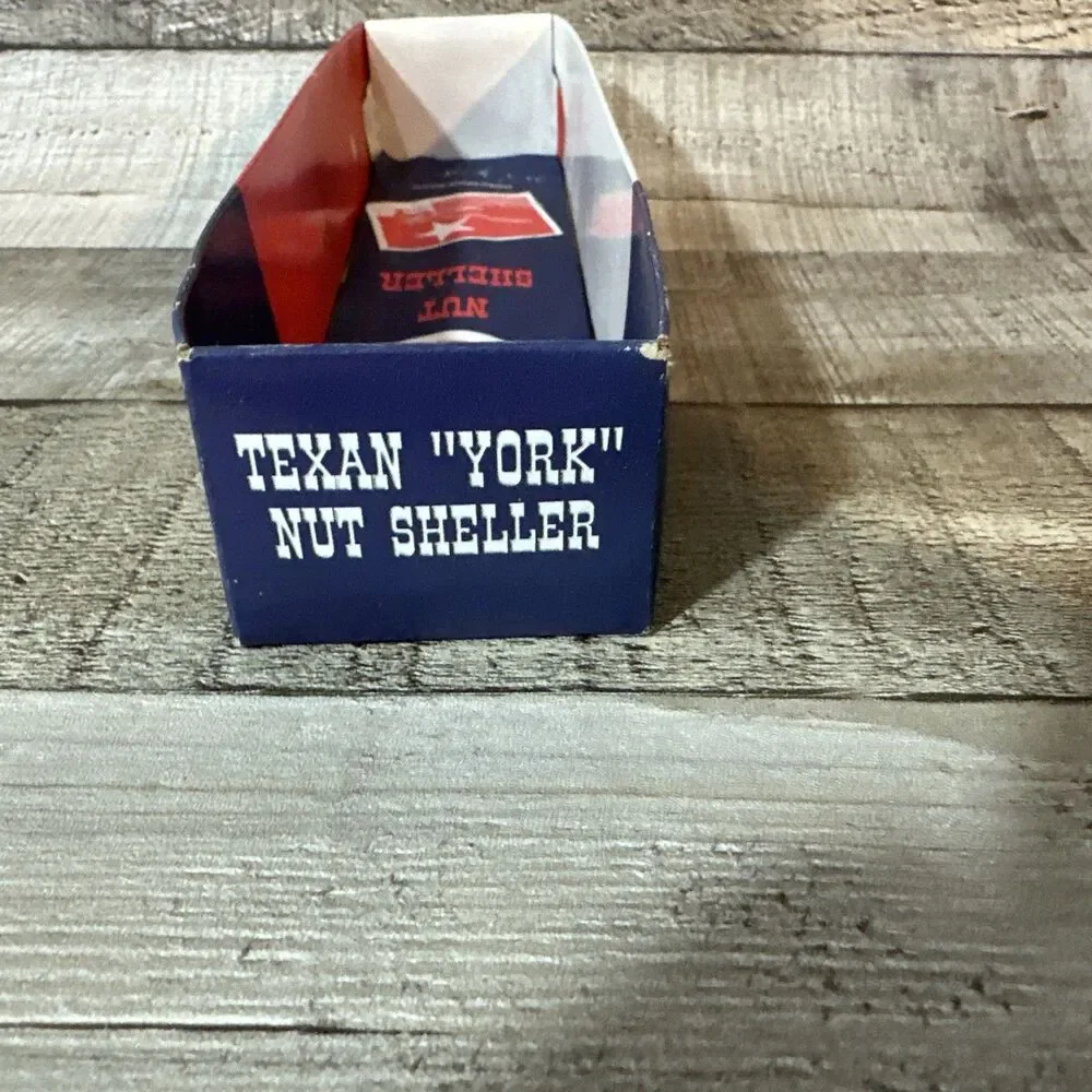 Vintage Texan York Nut Cracker Sheller Made In Texas with Box and Instructions